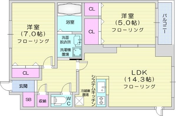 札幌駅 徒歩10分 2階の物件間取画像